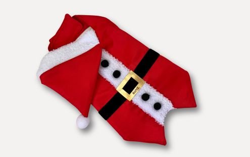 Roupa Papai Noel Pet Vermelho